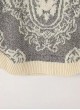 Lapel Vintage Print Knit Sweater-Grey